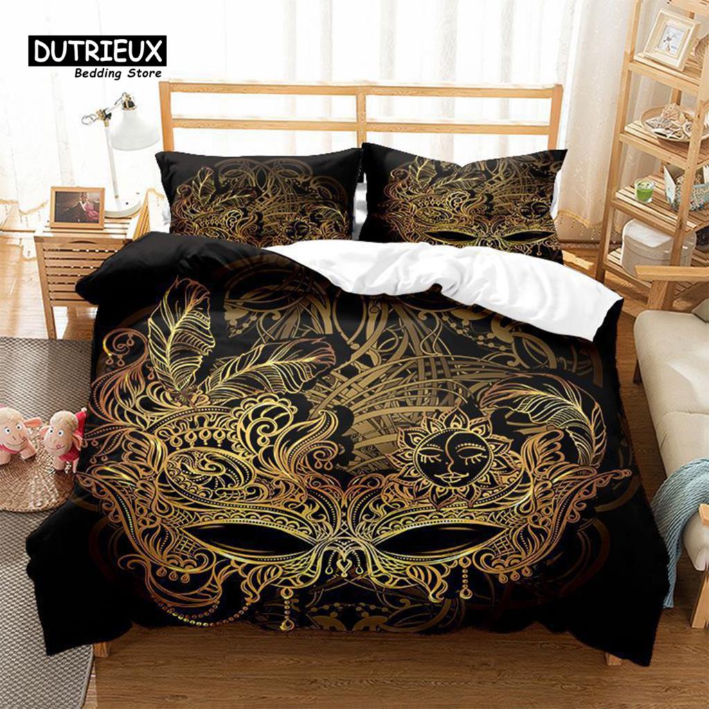 Comforter 3D Animal Totem Theme Black Bedding Set Tortoise Fish Gecko Phoenix Print For Kids Adults Room Decor