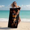 1pc Freddy Bear2 Beach Towel, Comfortable and Thick, and Swimming/Bath/Picnic/Camping Towel, Suitable for Seaside Beaches