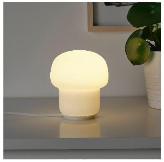 IKEA TOKABO: Lampă de masă, Alb Opal (203.580.17)