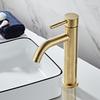 Basin Faucet Bathroom Hot and Cold Single Lever Sink Faucet 304 Stainless Steel Brush Gold Sink Faucet