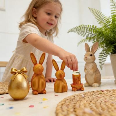 3D-gedruckte Hasenfigur mit Geheimfach Hasenförmiges Labyrinth Geschenkbox Pädagogisches Stressabbau-Puzzle Tier Ostergeschenk