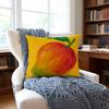 Mango Llustration Cushion Cover Anti-Dust Mite Short Plush Pillowcase - Invisible Zipper Silky Soft Sofa Cushion Cover