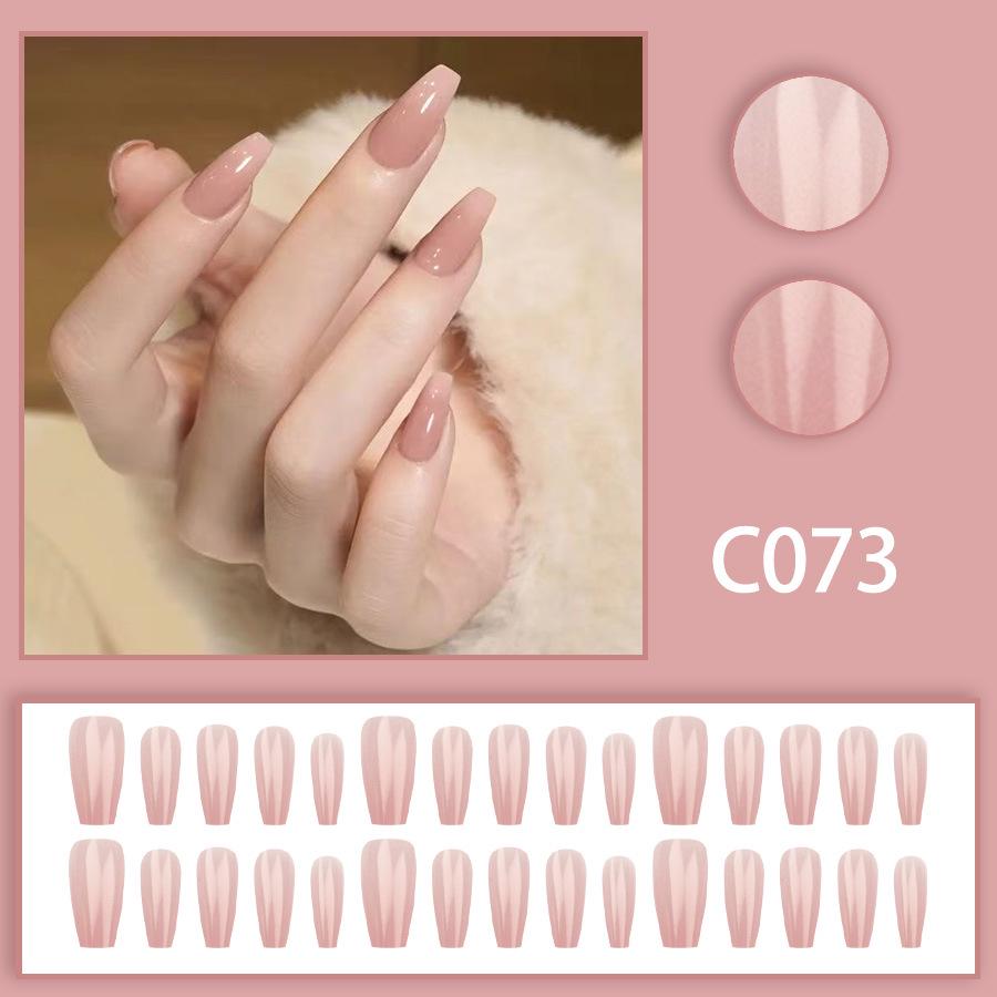 

Korean INS Vibe Autumn/Winter High-Class Pink Nail Art Press-On Nails