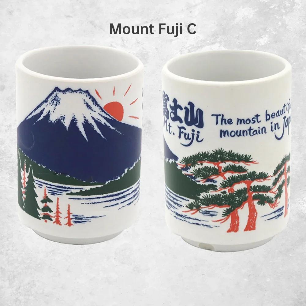 Cani Ceramice Japoneze cu Imprimeu 300ml Ceai Vin Cupă Sushi Sake Amuzant Decor Restaurant Familie Cadou de Călătorie pentru Prieteni