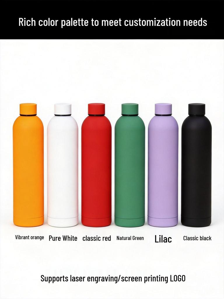 Mattierte Macaron-Farbe 304 Edelstahl Sport-Thermosflasche