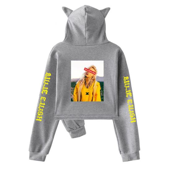 Womens Long Sleeve Crop Top Hoodies New York City Cat Ear Lumbar Hoodie Pullover Sweater Womens Long Sleeve Crop Top Hoodies New York City Cat Ear Lumbar Hoodie Pullover Sweater