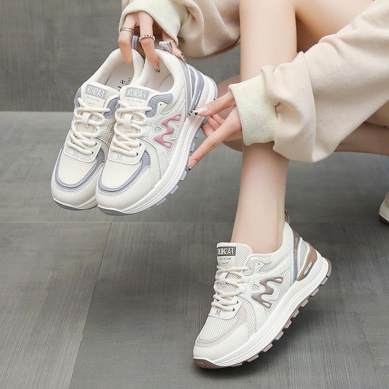 Fashion Women's Sneakers Summer 2025 Tennis Female Woman-shoes Shoes On Platform New Trainers Casual Roses Mesh Thick Sole Leisure