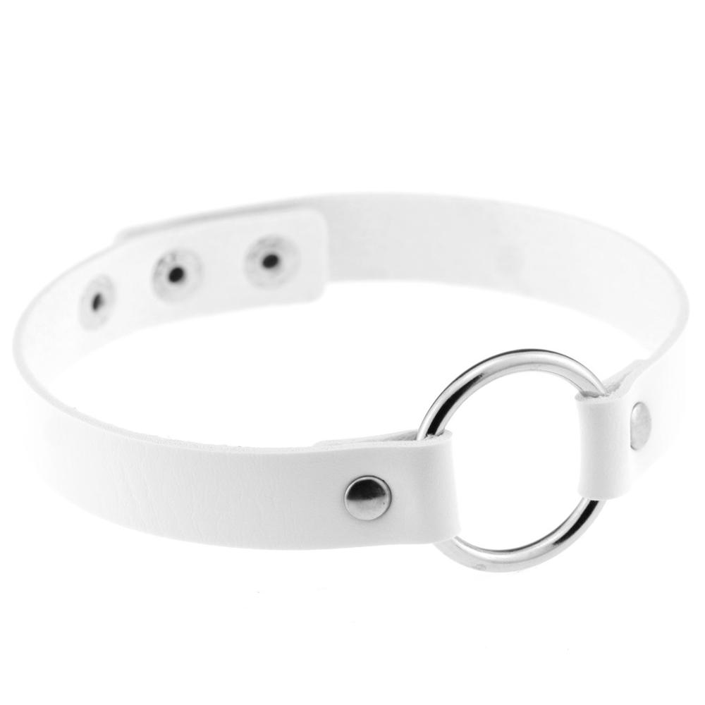 Black gothic choker punk leather choker rock collar women goth choker necklace fashion jewelry