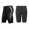 Men Swimming Shorts Water Sport Top O Neck Short Sleeve Slim Fit Elastic Breathable Quick-drying Striped Knee Length Pants Surfing Wading Sports
