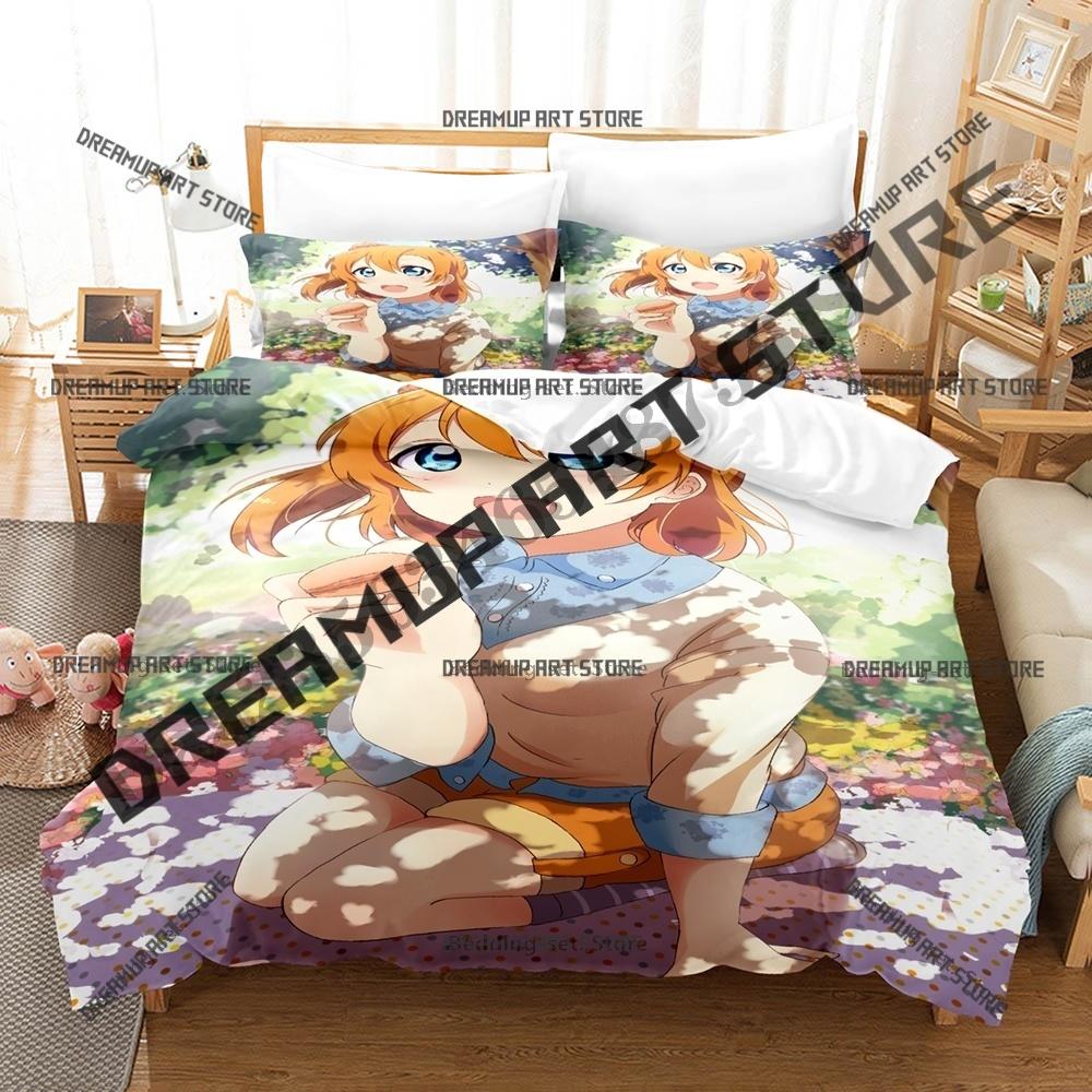 Fashion Love Live Kousaka Honoka Bedding Set Single Twin Full Queen King Size Bed Set Kids Bedroom Duvetcover Sets Bed Sheet Set