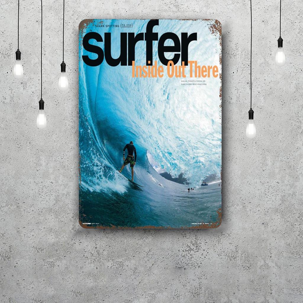 surfing Vintage Metal Tin Signs Posters Decor Retro Metal Plaque Wall Art Decor for Garage Bar