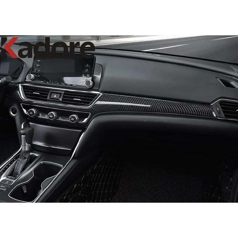 For Honda Accord 10th 2018     Carbon Fiber Interior Accessories Car Dashboard Central Control Panel Cover Trim