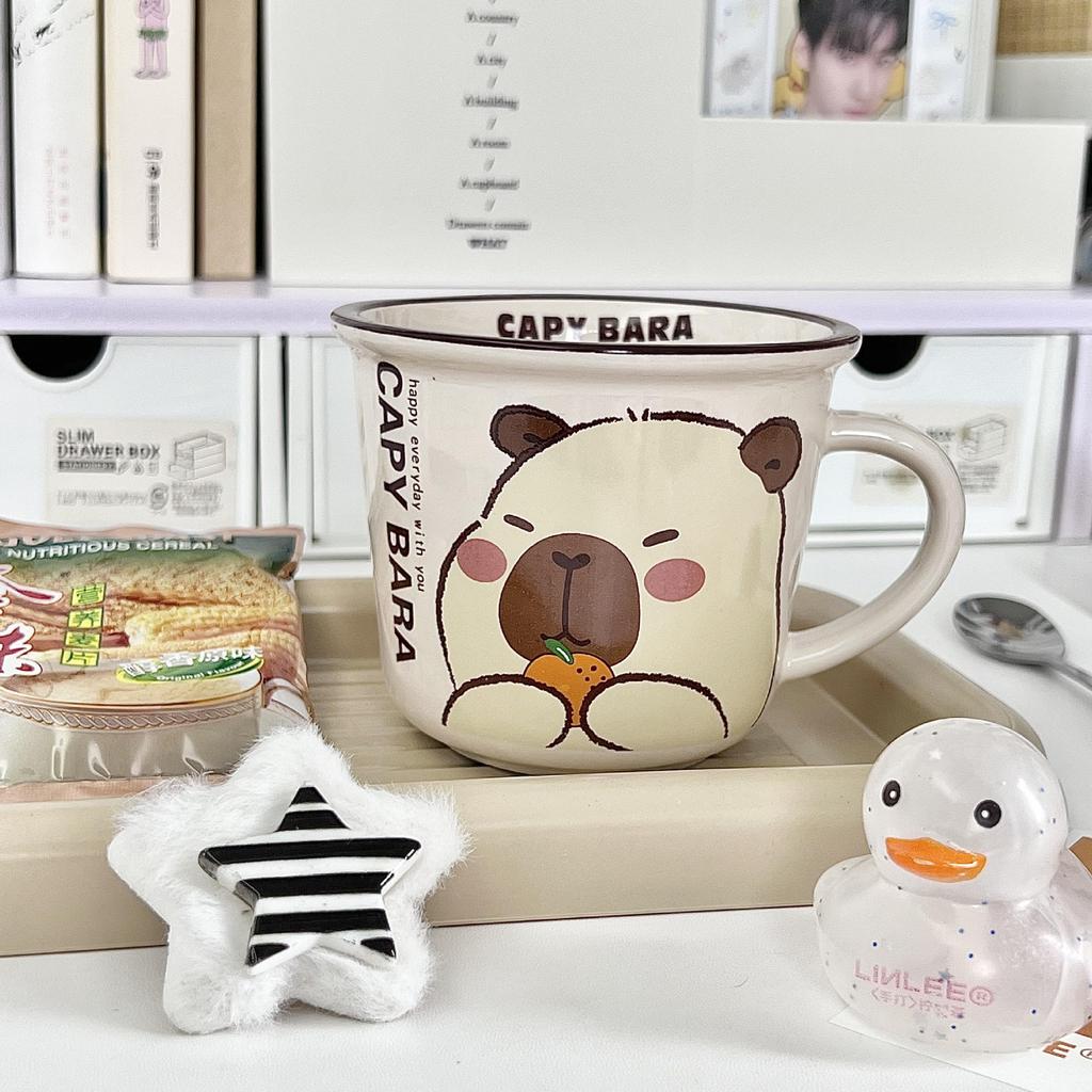 Capybara Cute Ceramic Mug Kids Water Mug Cartoon Mug Couple Coffee Milk Mug Birthday Gift
