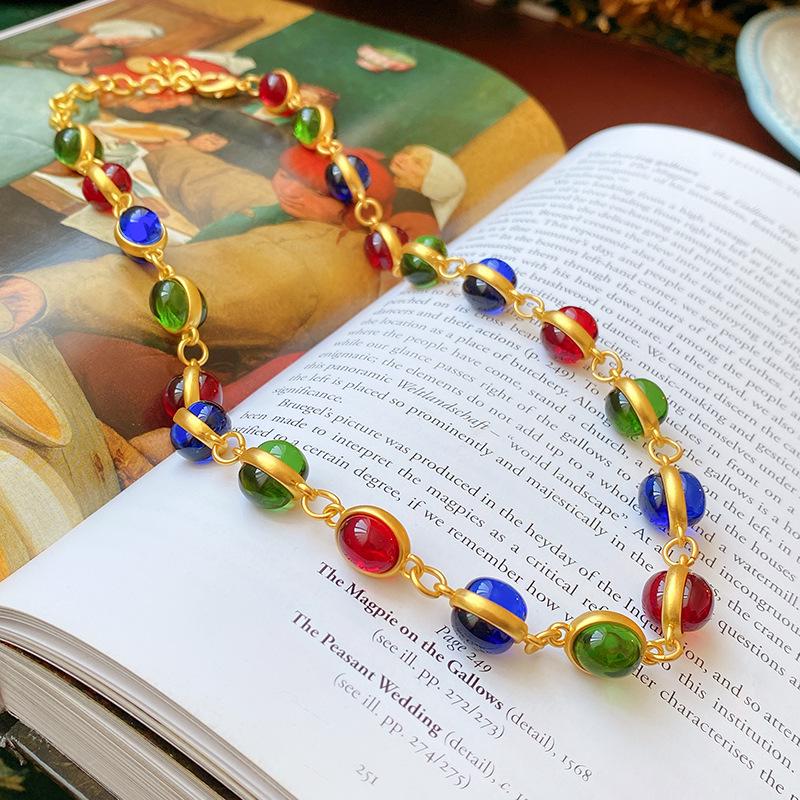 Vintage Retro Court-Style Clavicle Necklace for Women