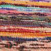 Soft Red Striped Cotton Rug 100x200