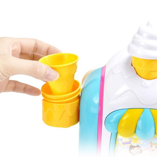 Ice Cream Bubble Bath Toy for Toddlers Bath Bubble Machine with Foam Maker Ice Cream Pretend Play Set Bathtub Toys for 3-8 Years Old Boys Girls