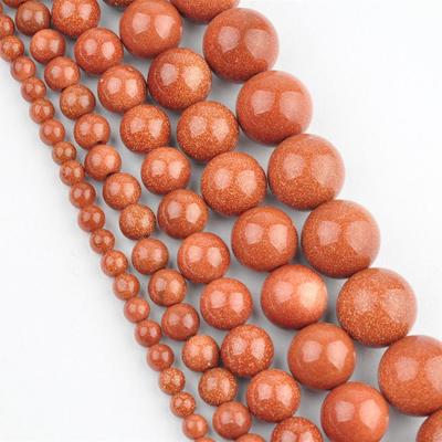 Natural Jinsha Stone 4 6 8 10 12mm For Necklace Bracelet Space Loose Beads Jewelry Making DIY