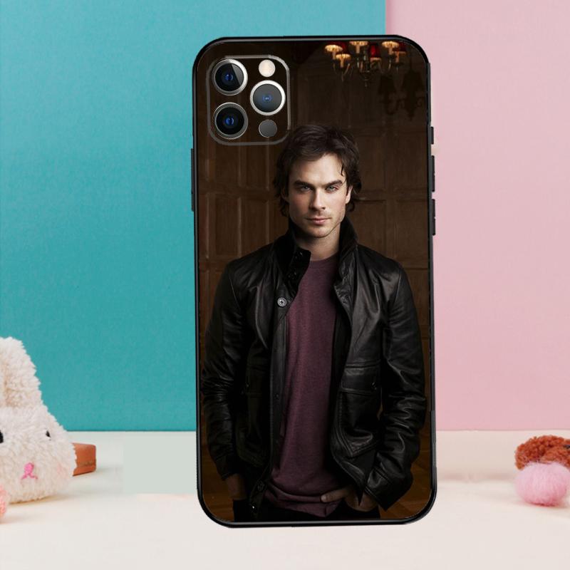 Damon Salvatore Vampire Diaries Phone Case For iPhone 17 Air 16 15 13 12 11 14 Pro Max 12 13 mini 15 16 Plus 16e Cover Coque