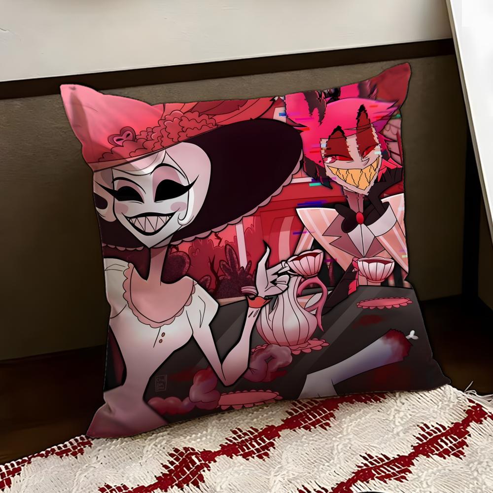 HHazbin HHotel Anime Cushion Cover Reversible Soft Durable Pillow Cover Home Car MultiScene Use for Daily Comfort