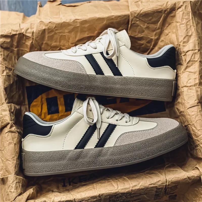 Men's Trendy Popular Leisure Shoes Versatile Soft Leather for Men Sneakers Man Low-top