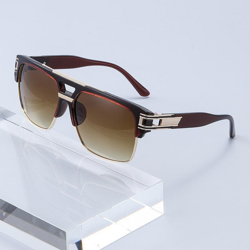 Metal hinged outdoor sports sunglasses men's square retro trendy sunglasses women's fashion cool glasses