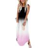 Women's Casual Loose Summer Long Dress Sleeveless Split Maxi Dresses Summer Beach Dress With Pockets