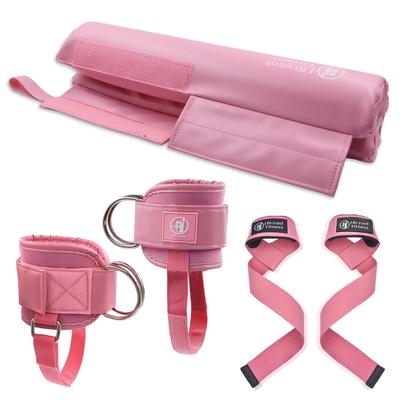 Halter Ağırlık Kaldırma Kalça İtişleri Halter Ped Seti Ayak Bileği Askıları ve Kaldırma Askıları ile Kablolu Makineler Squat Bench Press Antrenmanı için