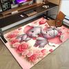 1PC Elephant Flowers Non-Slip Floor Carpet Compatible for Office&Living Room&Bedroom&Dining Room - Soft & Pattern, Vibrant Colors-H0356