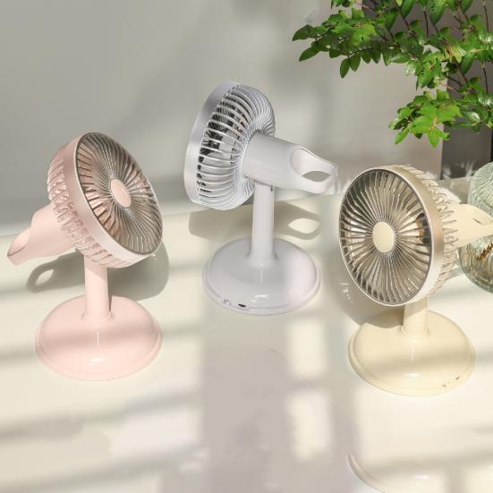 Mini Ventilador Portátil com Cabeça Inclinável de 90 Graus Ventilador de Mesa Recarregável para Casa Escritório Viagem 3 Velocidades Ajustáveis Baixo Ruído Tampa Removível