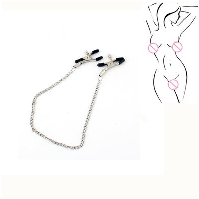 Sex Breast Clamp Clips Stainless Steel Metal Chain Nipple Shaking Clamps Breast Clip Sex Slaves Sex Toys Stimulate Sex