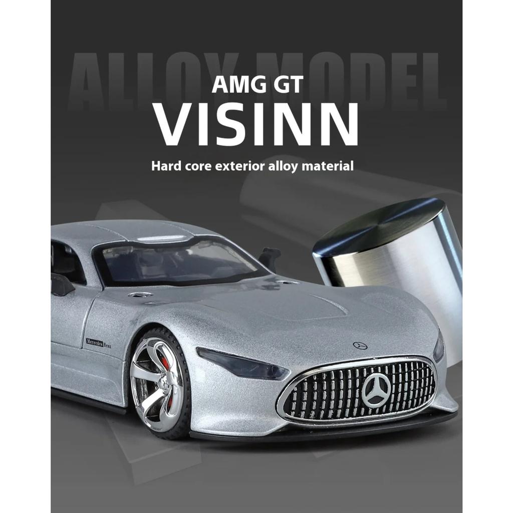 1/32 Mercedes Benz AMG Vision GT Supercar Alloy Diecast Car Model Sound and Light Classic Hobby Collectibles Gifts for Boyfriend
