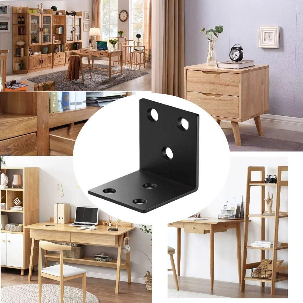 Stainless Steel Corner Bracket Heavy Duty Corner Brace Metal Right Angle Brace  Wood Bedframe