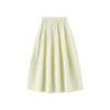 Bust skirt women's new summer high waist and thin umbrella skirt pleated Yamamoto skirt small apricot long skirt