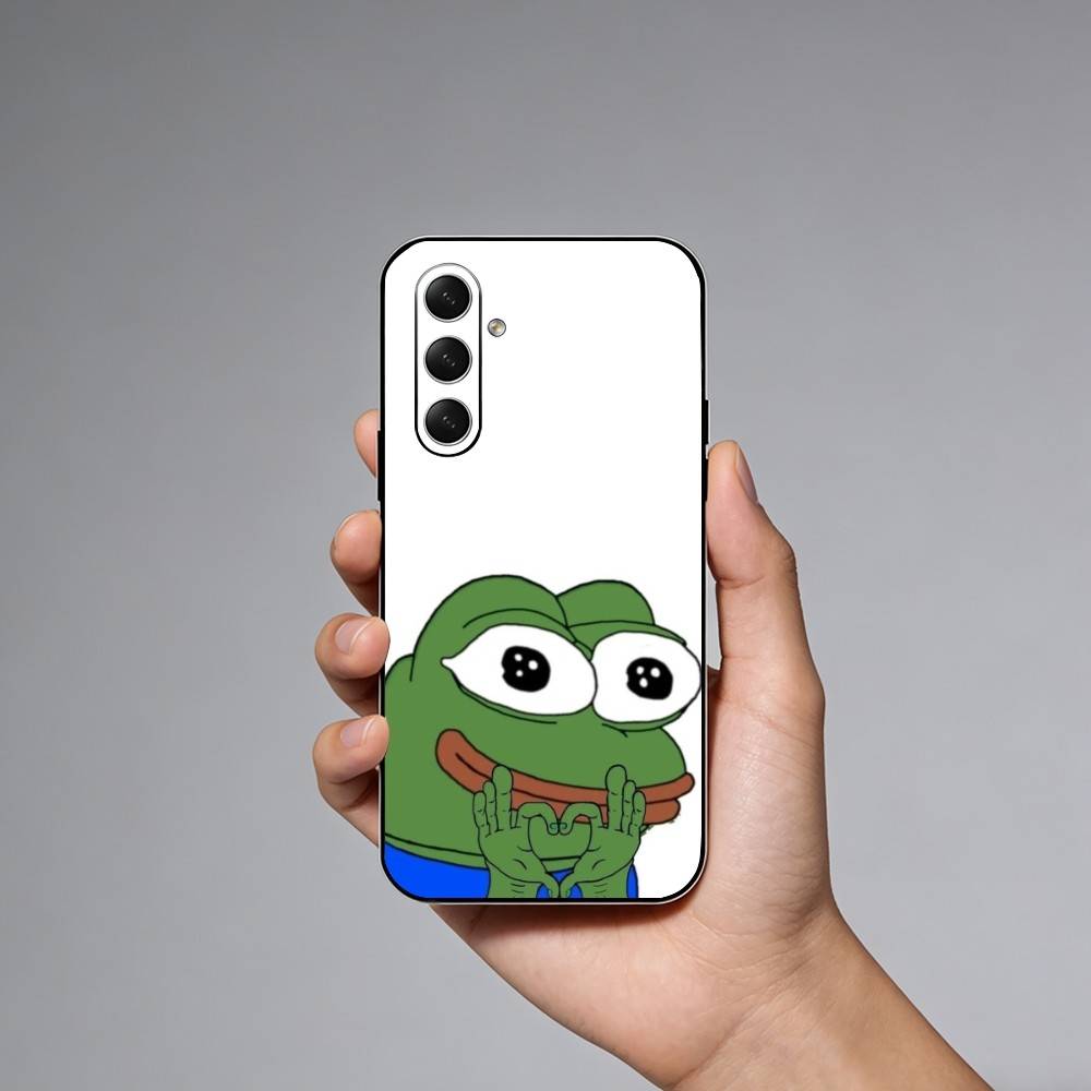 P-Pepe The Funny Frog Phone Case For Samsung Galaxy A73,A21s,A22,A31,A52,A53,A71,A41Soft Black Shell