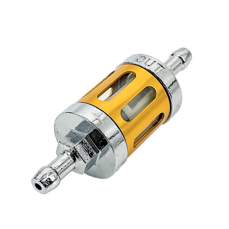 8Mm 0.31" Motorcycle Aluminum Alloy Fuel Filter Washable Visible Body Multi Color Options Fit For Motorcycle Atv Dirt Bike