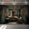 2D Plane, 1 Abandoned Hospital - Terrifying Blood Splatters and Background of Patient Rooms, Halloween Decorations