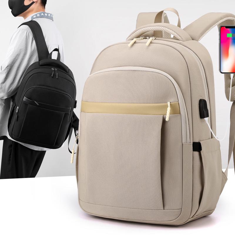 Customizable Minimalist Logo Backpack: Lightweight, Casual Travel & School Bag for Students