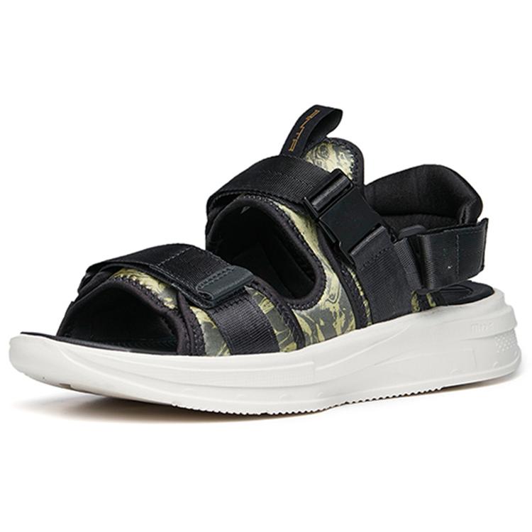 Anta Fabric Breathable Beach Sandals Men's Green Gray 112238503-4
