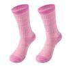 1 Pair Women Winter Socks Mid-tube Cotton Socks Elastic Rib Cuffs Socks for Hiking Sports Machine Washable Keep Warm Anti-slip Daily Stockings