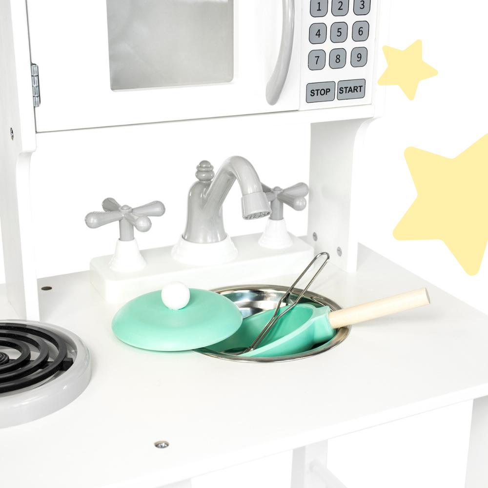 Kitchen microwave large wooden oven for children + accessories