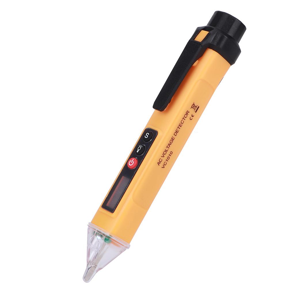 Digital NonContact Current Voltage Detector Test Pen Measuring Instrument AC121000V(Yellow Black )