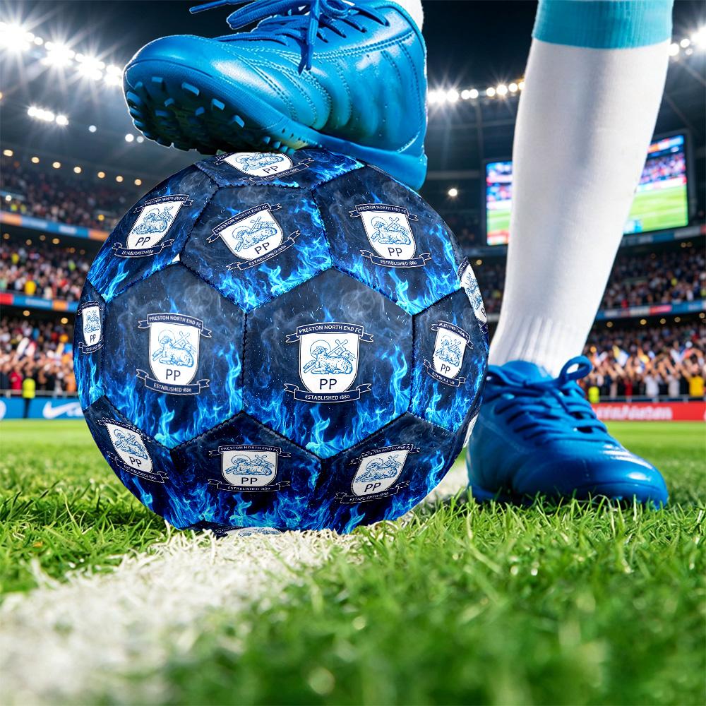 Preston North End FootballPrinted Size 5 Soccer B Football, Anti Slip Adult Match Football Souvenir for Football Fans