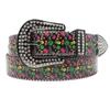 Rhinestone Belt Printed Fluorescent Hand-painted Graffiti Disco Fashion Hip Hop Korean Style Trendy Personalized Women's Belt