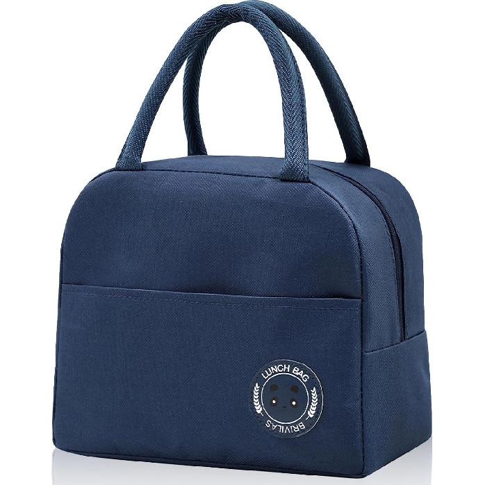 ulated Lunch Bag for Men Women, Small Portable Reble Lunch Cooler Tote Bag, Leakproof Thermal Lunch Box for Work Picnic Travel, Black