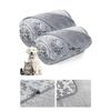 Flannel Pet Blanket Embossed Paw Print Design Soft Cozy Throw Mat for Dogs Cats Sleep Bed Mat Heat Retention Cushion