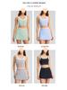 QYZJ Color Block Strappy Sports Bra & Skirt Set