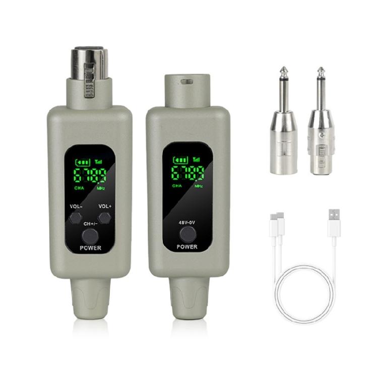 

XLR Wireless Transmitters Receiver System UHF Microphones Adapter for 79.9m Ranges 8 Hour Battery Great for Bands Mixers and PA Systems