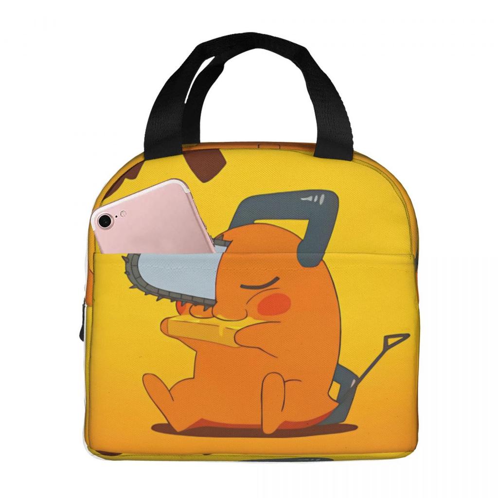 Kawaii Pochitas Insulated Lunch Bags Food Container Bags Portable Thermal Cooler Lunch Boxes For School Office