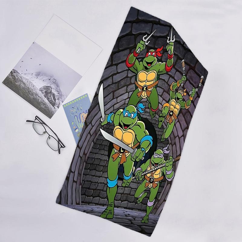 1pc Teenage Mutant Ninja Turtles Beach Towel, Beach and Seaside Swimming Pool Equipment, Fashion Pattern, Rectangular, Travel Essentials