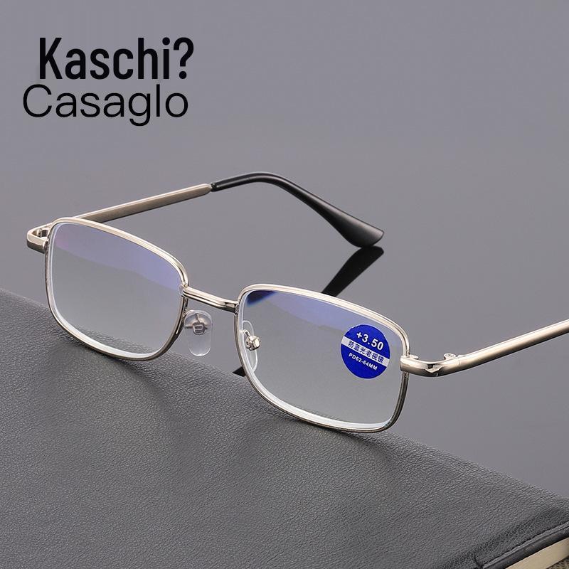 

HD Anti-Blue Light Reading Glasses with Metal Frame and Aging Resin Lenses +200 золотий